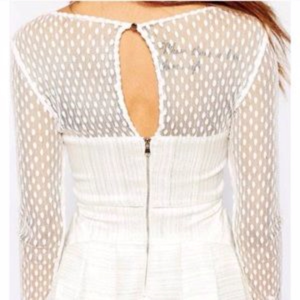 Mesh White/Silver Dress Bought From ASOS - Picture 2 of 6